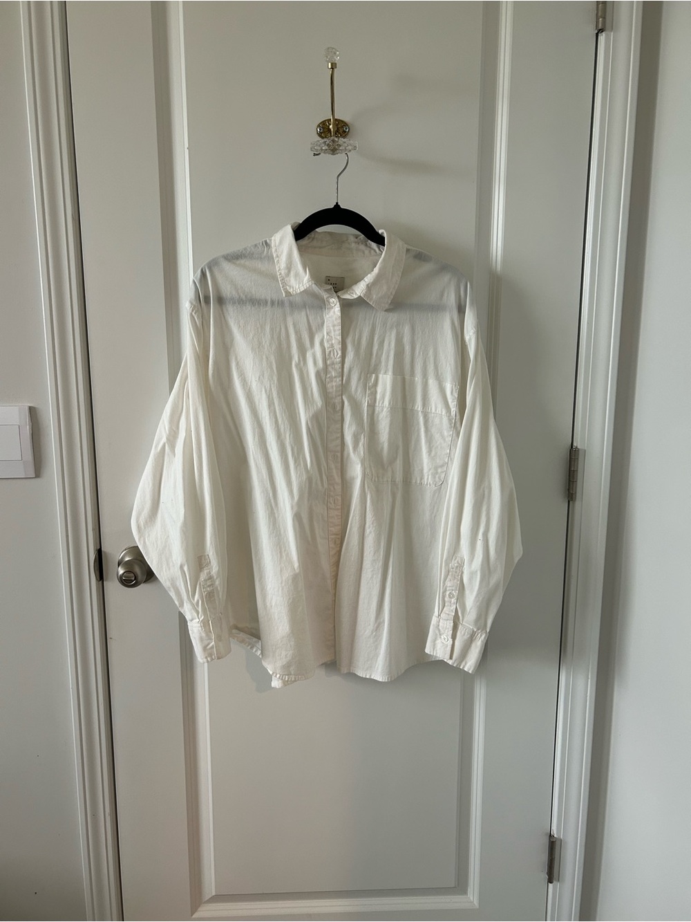 a new day Oversized White Button-Down Shirt